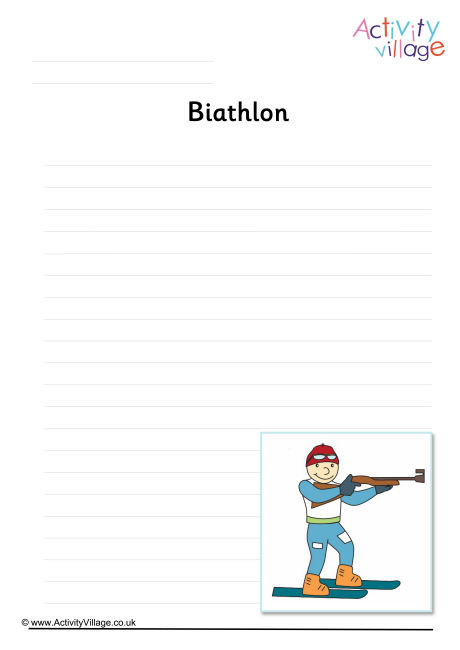 Biathlon Writing Page