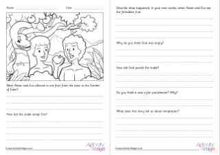 Bible Comprehension Worksheets