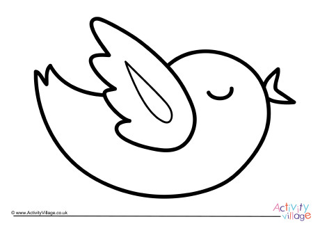 Bird colouring page