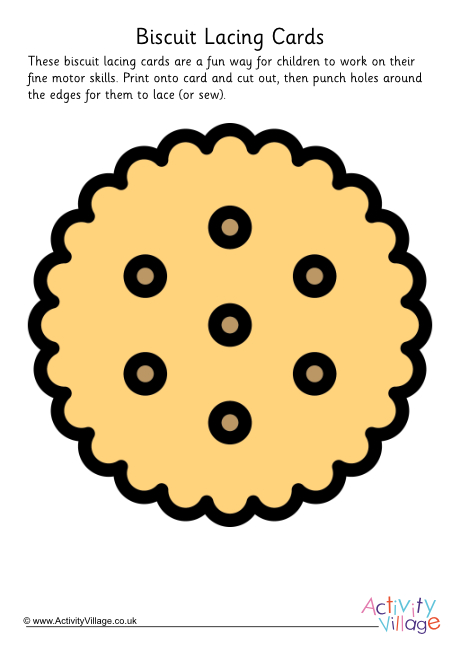 Biscuit lacing cards
