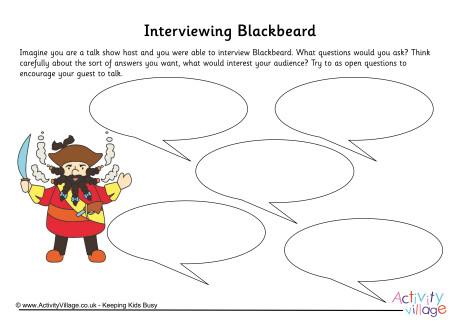 Blackbeard Interview Worksheet Blackbeard Interview Worksheet