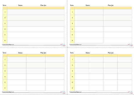 Blank termly planner Blank termly planner