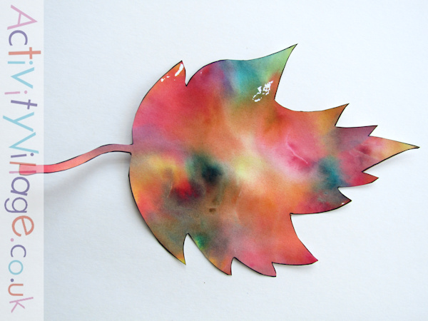 Fall leaves in tissue paper