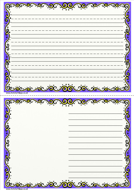Blue And Yellow Doodle Writing Frame