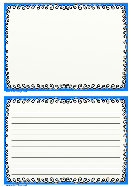 Blue Doodle Writing Frame 2