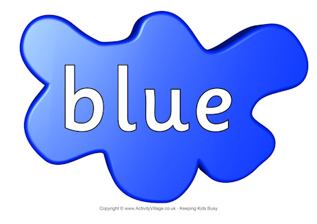 Blue poster splats