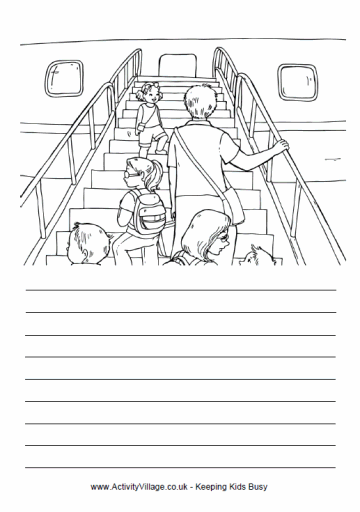 Boarding aeroplane story paper