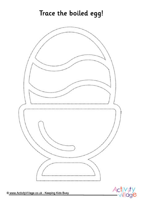 Boiled egg tracing page