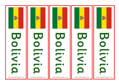 Bolivia bookmarks