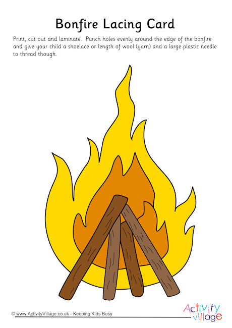 Bonfire Lacing Card