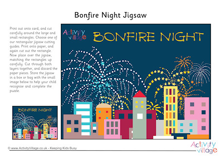 Bonfire Night Printable Jigsaw Bonfire Night Printable Jigsaw