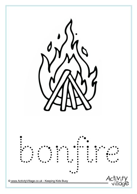 Bonfire word tracing