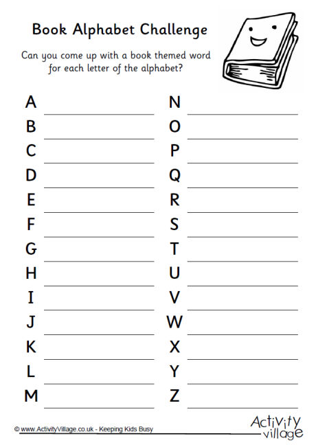 Book alphabet challenge