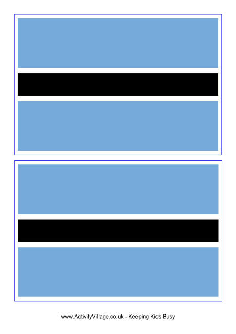Botswana flag printable