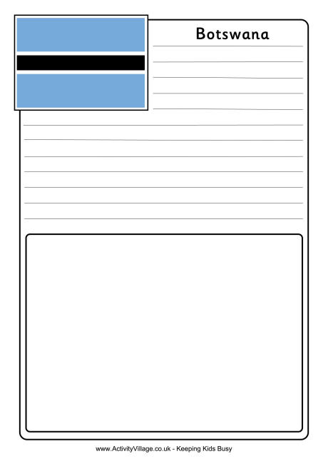 Botswana notebooking page