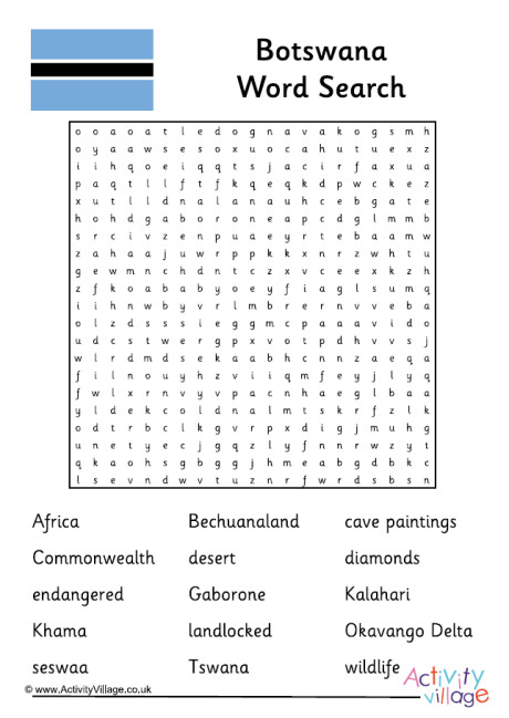 Botswana Word Search
