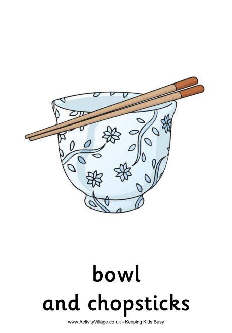 Bowl and chopsticks poster