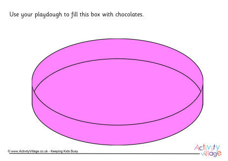 Box of chocolates playdough mat