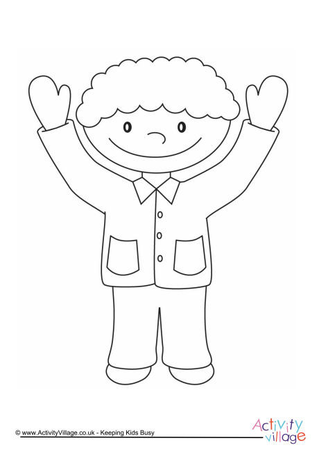Boy Colouring Page 1