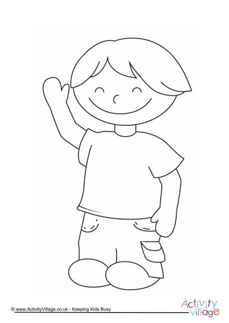 Boy Colouring Page 2