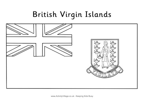 British Virgin Islands flag colouring page