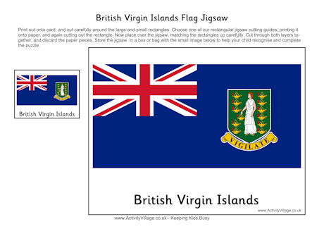 British Virgin Islands flag jigsaw British Virgin Islands flag jigsaw