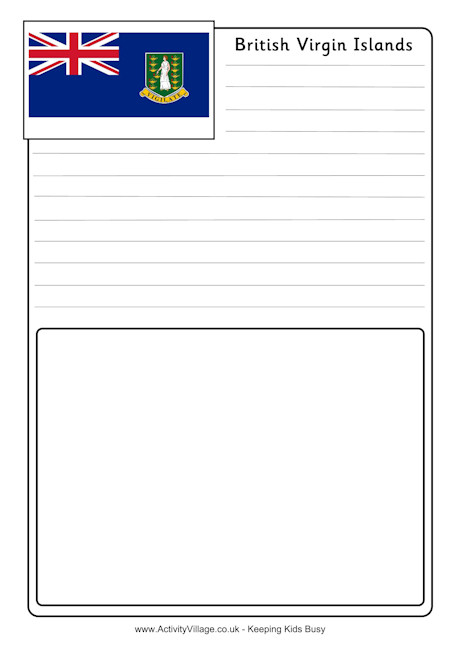 British Virgin Islands notebooking page