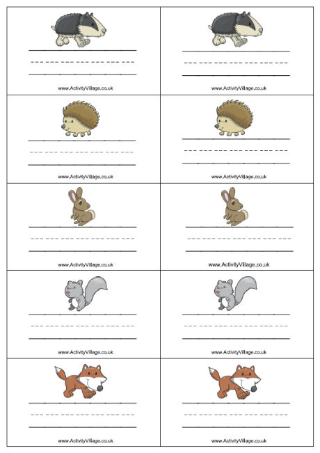 British wildlife name badges