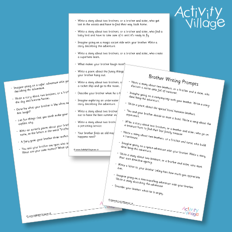 Brother writing prompts - list Brother writing prompts - list