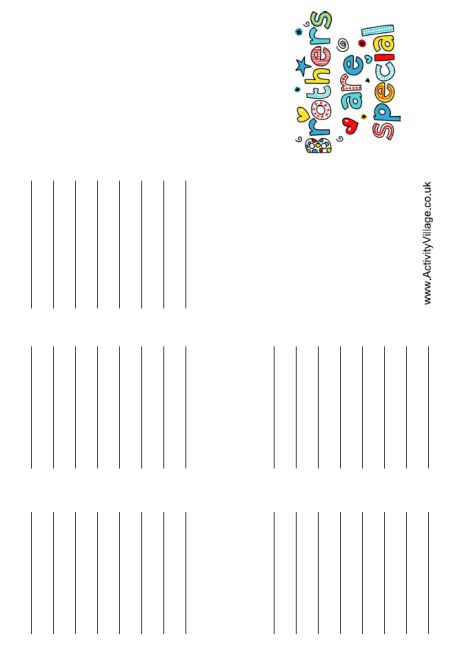 Brothers are special booklet Brothers are special booklet