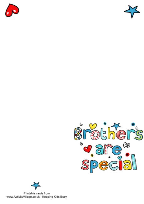 Brothers are special card