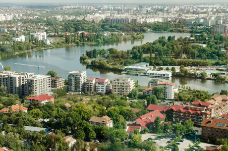 An aerial view of Bucharest, Romania's Capital City