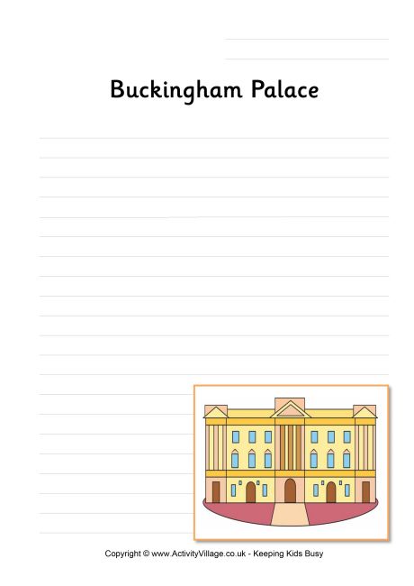 Buckingham Palace writing page