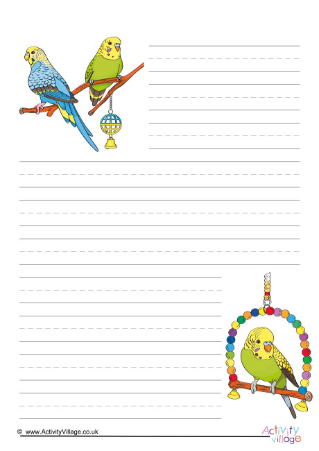 Budgie Writing Paper