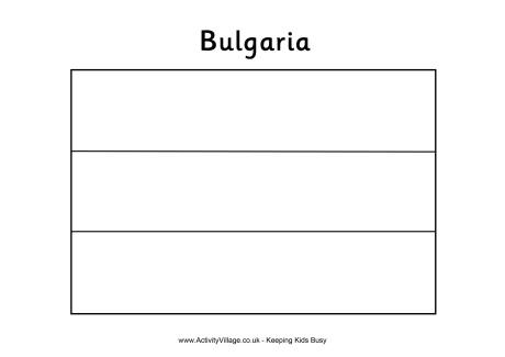 Bulgarian flag colouring page