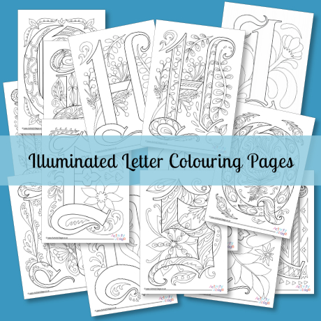 All Illuminated Letter Colouring Pages All Illuminated Letter Colouring Pages