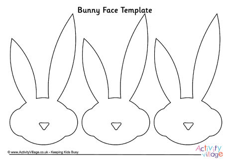 Bunny face template 2 Bunny face template 2