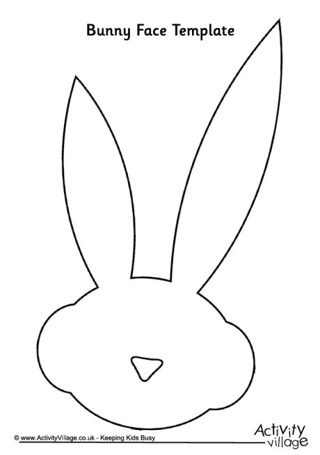 Easter Bunny Face Template from www.activityvillage.co.uk