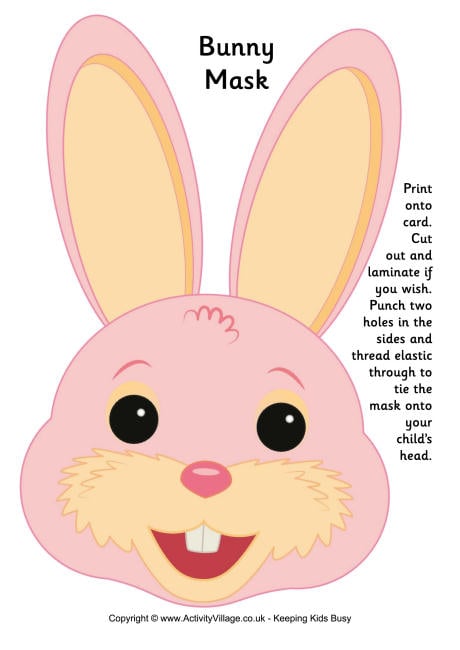 Bunny Mask Printable Bunny Mask Printable