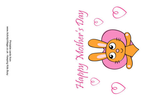 Bunny Mother's Day card
