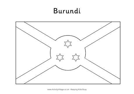 Burundi Flag Colouring Page