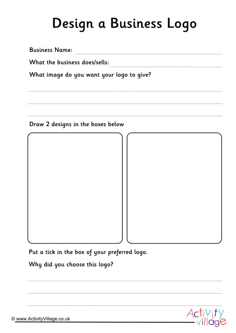 Business Logo Design Worksheet