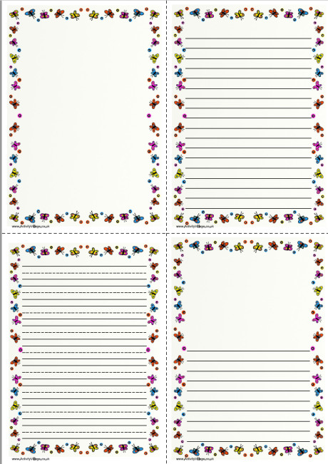 Butterflies Writing Frame