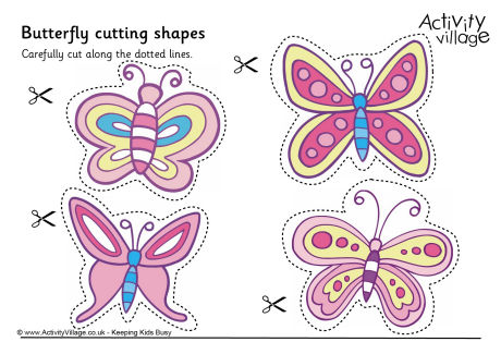 Butterfly cutting shapes Butterfly cutting shapes
