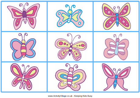 Butterfly matching game