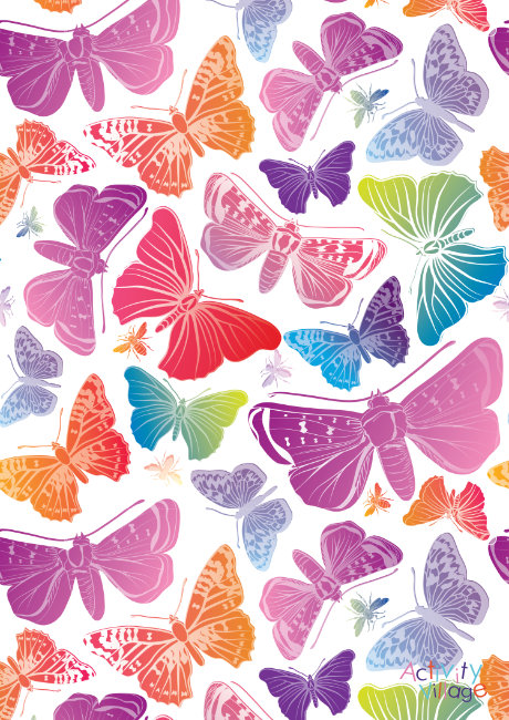 Butterfly scrapbook paper 1