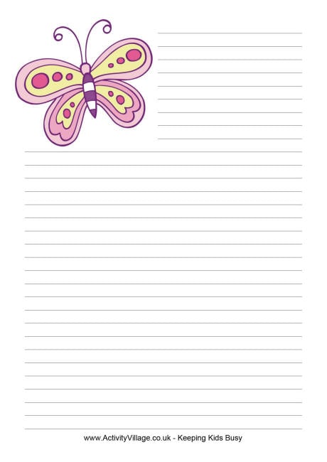Printable writing paper, school paper, lined paper, ruled 