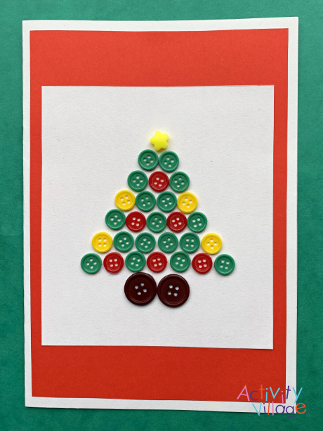 Button Christmas Tree Card