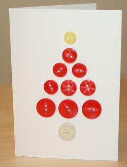Button Christmas card to make