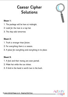 Caesar Cipher Challenge Solutions